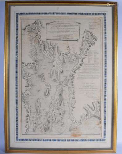 AN ANTIQUE AMERICAN TOPOGRAPHICAL MAP PRINT Charles