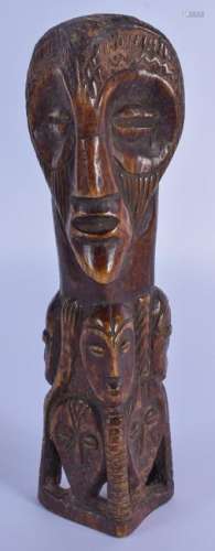 AN UNUSUAL 19TH CENTURY AFRICAN TRIBAL STAINED BONE