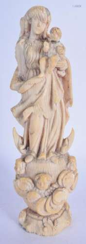 A 19TH CENTURY INDIAN GOA I FIGURE OF THE VIRGIN OF THE