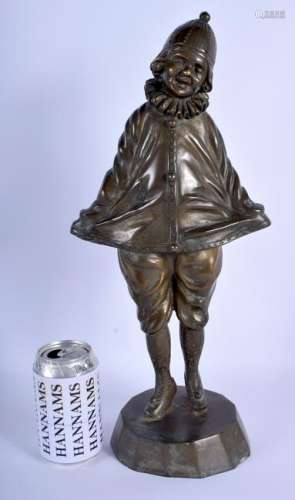 A LARGE EUROPEAN FRENCH BRONZE FIGURE OF A STANDING