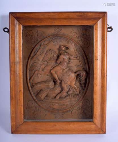 A FINE 19TH CENTURY BAVARIAN BLACK FOREST CARVED WOOD