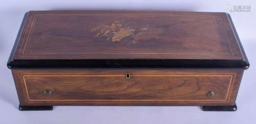 A LARGE VICTORIAN SWISS EIGHT AIR MUSICAL BOX. 62 cm