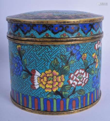 AN 18TH/19TH CENTURY CHINESE CLOISONNE ENAMEL JAR AND