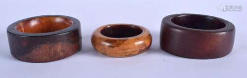 THREE LOVELY 18TH/19TH CENTURY CARVED I TRIBAL BANGLES