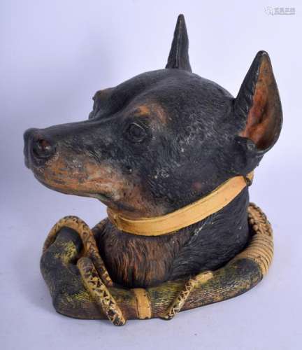 A 19TH CENTURY AUSTRIAN COLD PAINTED BRONZE INKWELL in