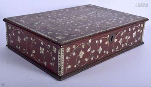 AN 18TH/19TH CENTURY ANGLO INDIAN I INLAID BOX AND