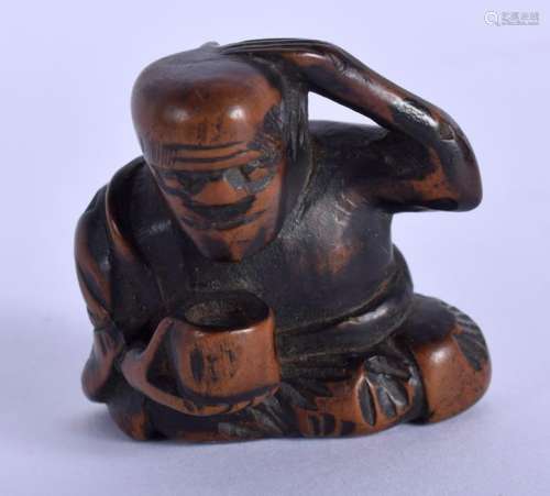 A 19TH CENTURY JAPANESE MEIJI PERIOD BOXWOOD NETSUKE