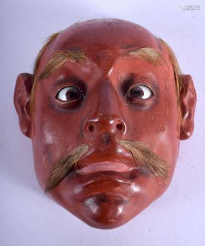 A SMALLER 19TH CENTURY JAPANESE MEIJI PERIOD NOH MASK