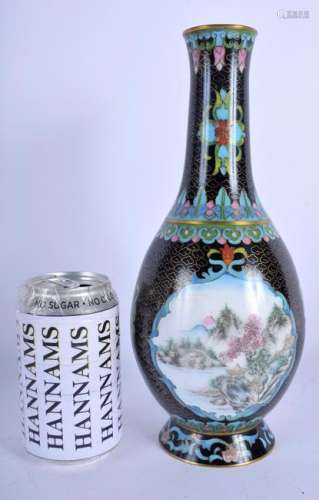 A 1950S CHINESE CLOISONNE ENAMEL VASE decorated with