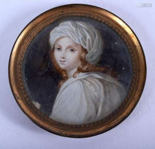 A 19TH CENTURY CONTINENTAL PAINTED I PORTRAIT