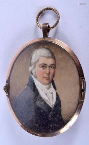 A GEORGE III I NAVAL PAINTED PORTRAIT MINIATURE. Image