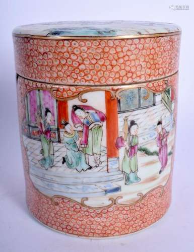 A 19TH CENTURY CHINESE CANTON FAMILLE ROSE JAR AND