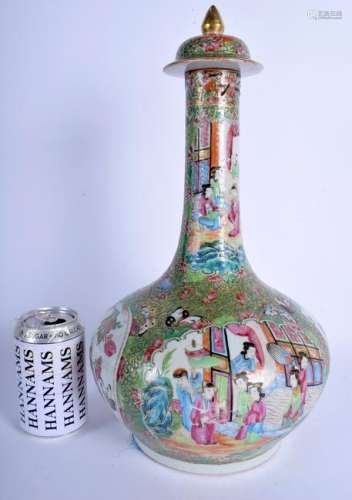 A LARGE 19TH CENTURY CHINESE CANTON FAMILLE ROSE VASE