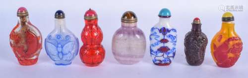 SEVEN EARLY 20TH CENTURY CHINESE SNUFF BOTTLES in