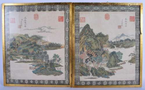 A PAIR OF 19TH CENTURY CHINESE INKWORK PANELS painted