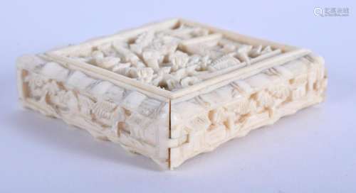 A 19TH CENTURY CHINESE CANTON I SQUARE FORM BOX Qing. 6