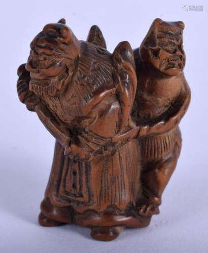 A 19TH CENTURY JAPANESE MEIJI PERIOD CARVED BOXWOOD