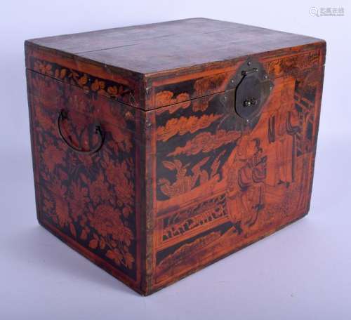 AN EARLY 20TH CENTURY CHINESE PENWORK BOX Late