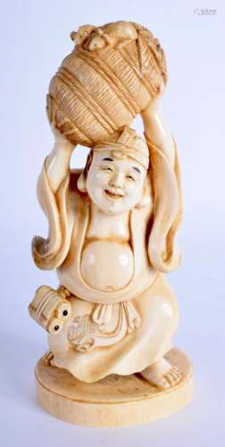 A LATE 19TH CENTURY JAPANESE MEIJI PERIOD CARVED I