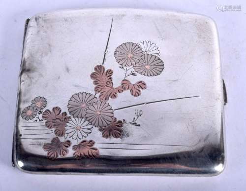 A JAPANESE TAISHO PERIOD SILVER CIGARETTE CASE. 83.8