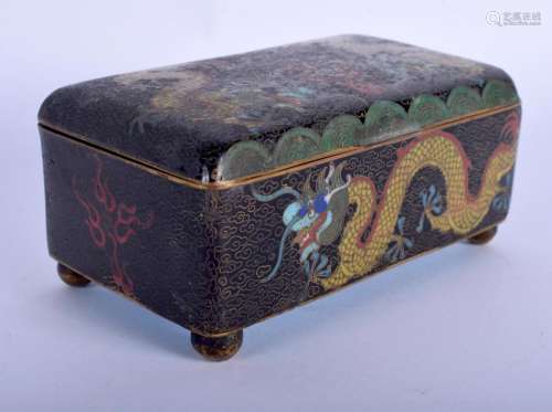 A 19TH CENTURY CHINESE CLOISONNE ENAMEL CASKET