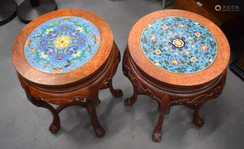 A PAIR OF CHINESE QING / REPUBLICAN PERIOD CLOISONNE