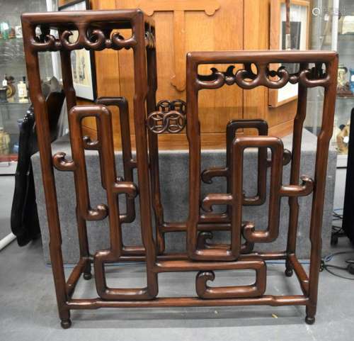 A LOVELY EARLY 20TH CENTURY CHINESE ÂDOUBLEÂ HARDWOOD