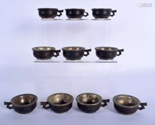 A RARE SET OF TEN 18TH/19TH CENTURY CHINESE ZITAN AND