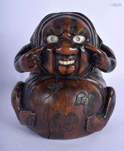 A 19TH CENTURY JAPANESE MEIJI PERIOD CARVED WOOD