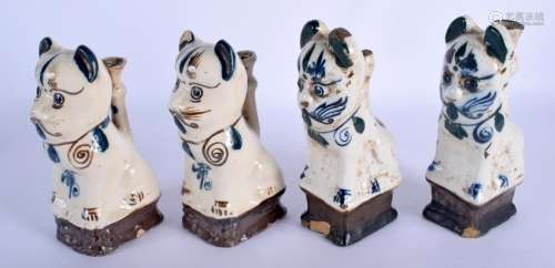 A SET OF FOUR EARLY 20TH CENTURY CHINESE CHIZOU CATS.