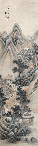 朱承 （1833-1902） 山水 设色纸本立轴