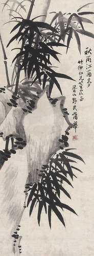 蒲华 （1832-1911） 秋雨江南梦 水墨纸本立轴