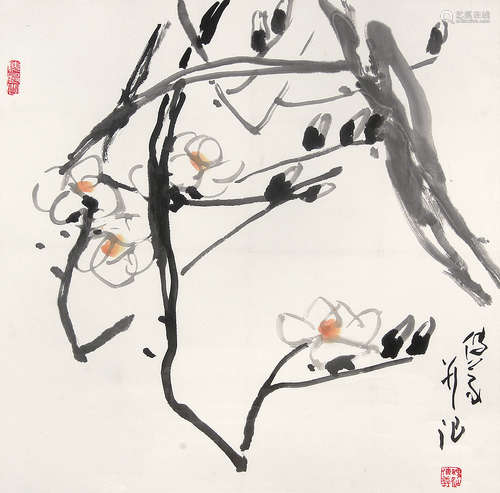 魏传义 （b.1928） 玉堂富贵 设色纸本镜框