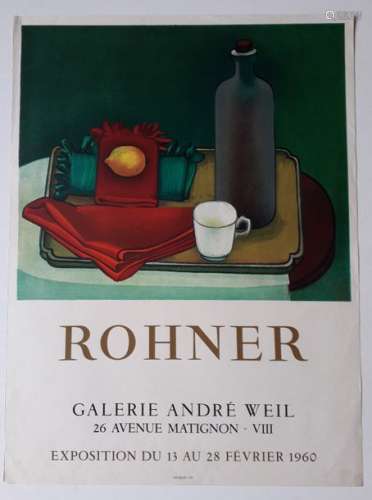 Rohner, Galerie André Weill, Paris, 1960; Imprimer…