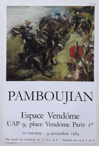 Pamboujian, Espace Vendôme UAP, Paris, 1984 ; Prin…