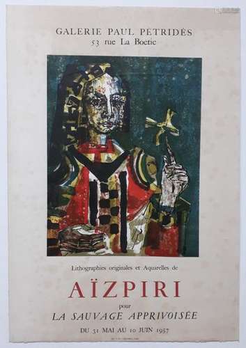 Original lithographs and watercolours by Aïzpiri f…