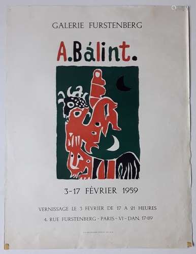 A, Bálint, Galerie Furstenberg, Paris 1959; Imprim…