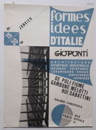 Formes, idées d'Italie, Gio Ponti, Galerie Christo…
