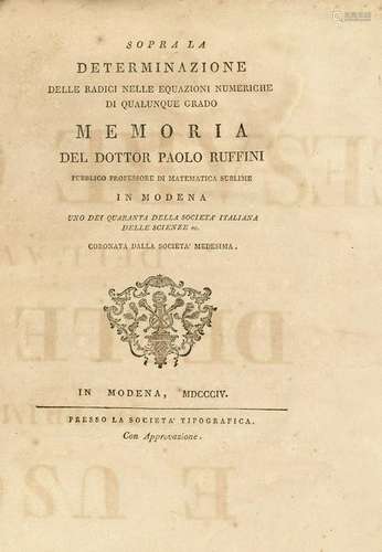 [MATEMATICA] - Lotto di due importanti prime edizioni