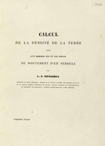 MENABREA, Luigi Federico (1809-1896) - Calcul de la