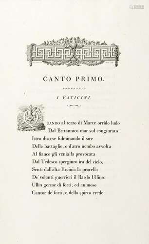 MONTI, Vincenzo (1754-1828) - Il Bardo della Selva