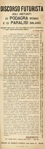 [FUTURISMO] - MARINETTI, Filippo Tommaso. (1876-1944) -