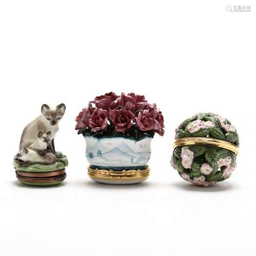 Three Halcyon Days Trinket Boxes