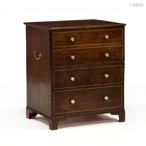 George III Inlaid Mahogany Necessary Cabinet