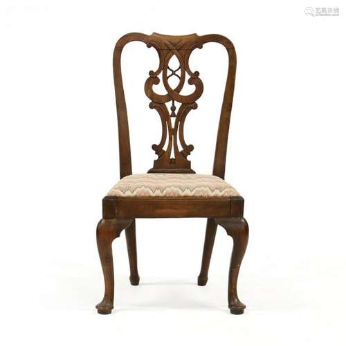 English Queen Anne Oak Side Chair