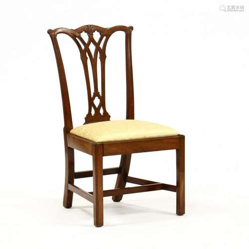 Hepplewhite Carved Mahogany Side Chair