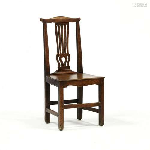 Antique English Oak Side Chair