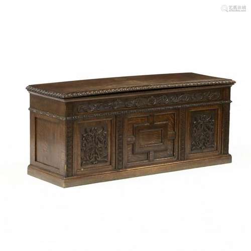 Jacobean Style Carved Oak Blanket Chest