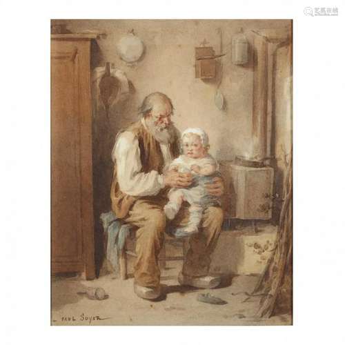 Paul Soyer (French, 1823-1903), Grandfather and