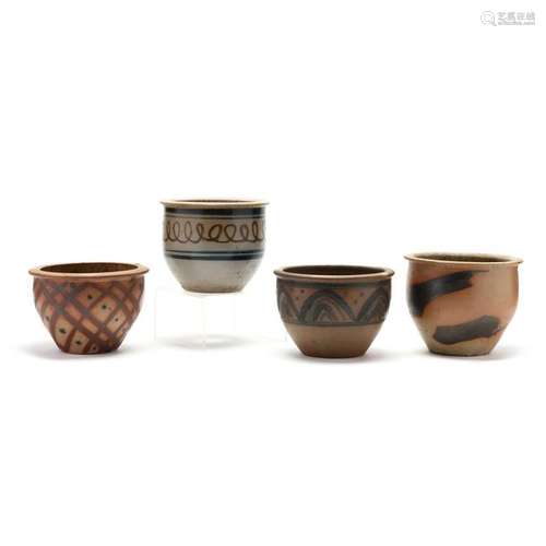 NC Pottery, Mark Hewitt Pottery, Four Small Jardinere